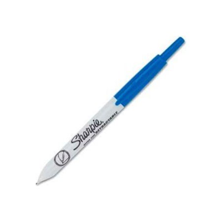 SANFORD Sharpie® Retractable Permanent Marker, Ultra Fine, Blue Ink 1735792